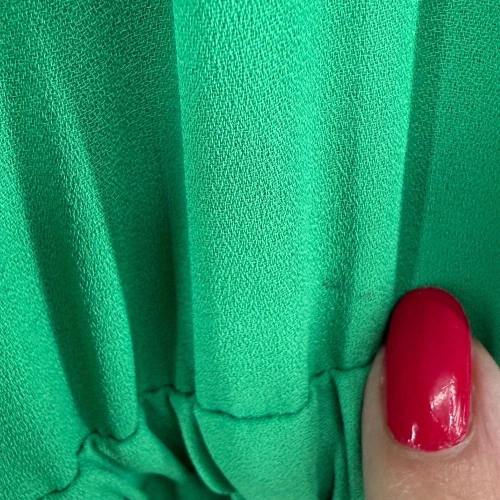 Hilary Radley Dress Womens 12 Green Sleeveless Drawstring Waist Jade Shift NWT